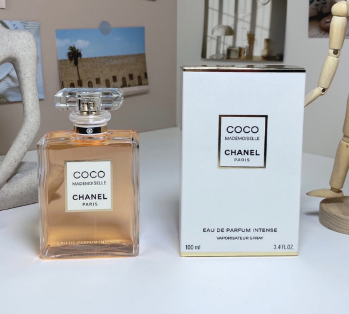 CHANEL Coco Mademoiselle Eau de Parfum Intense bottle and box